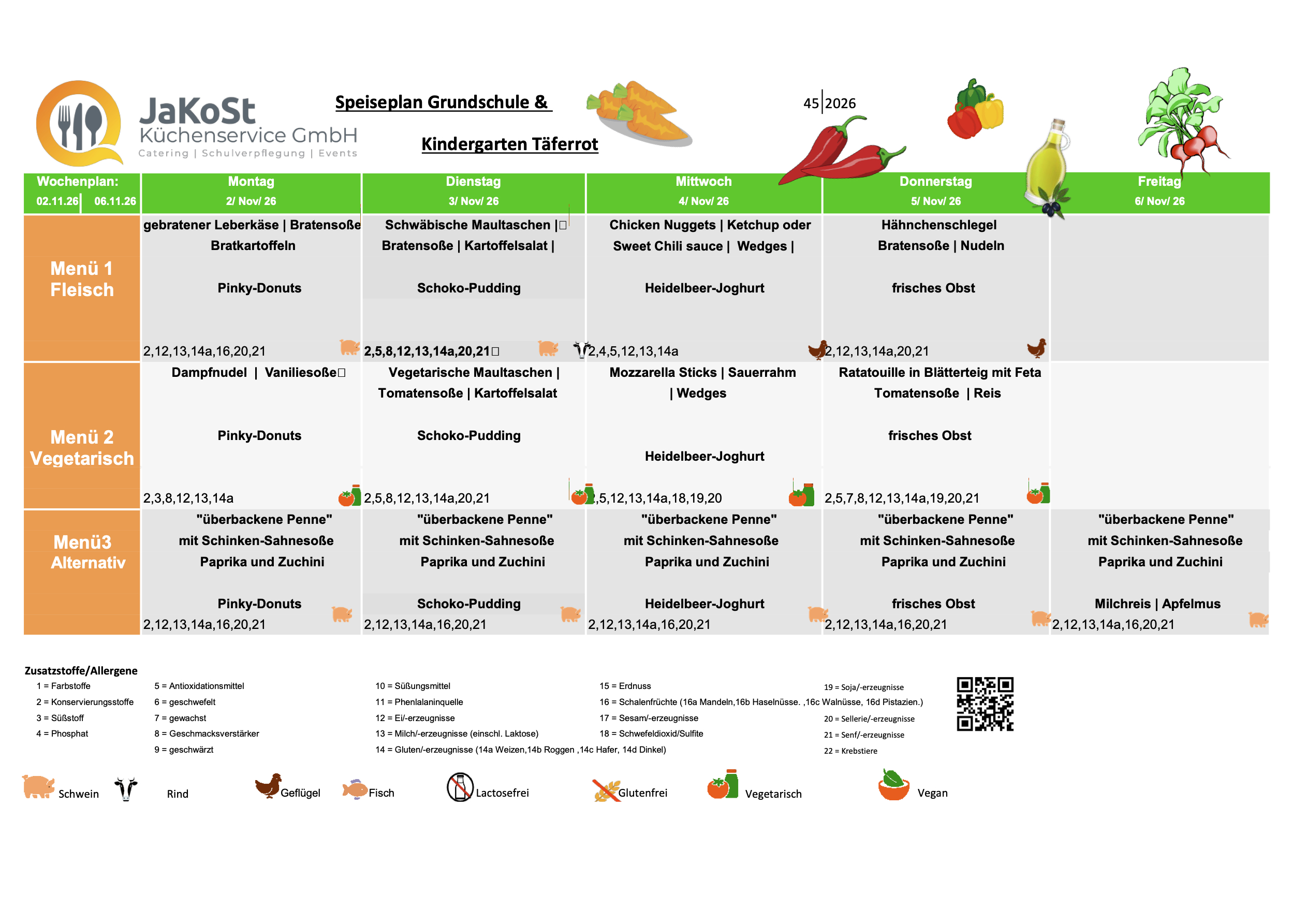 Speiseplan Taeferrot KW 45 1